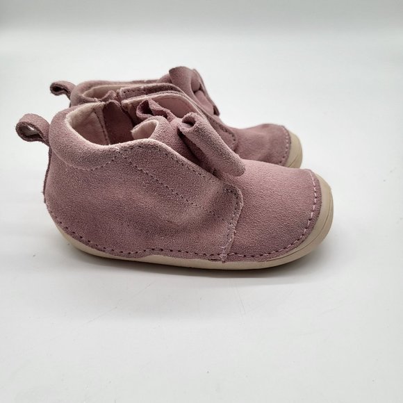 Sole Play Giana SZ 3.5 Infant Baby Girl Booties Shoes Pink Leather Bow - Picture 2 of 11